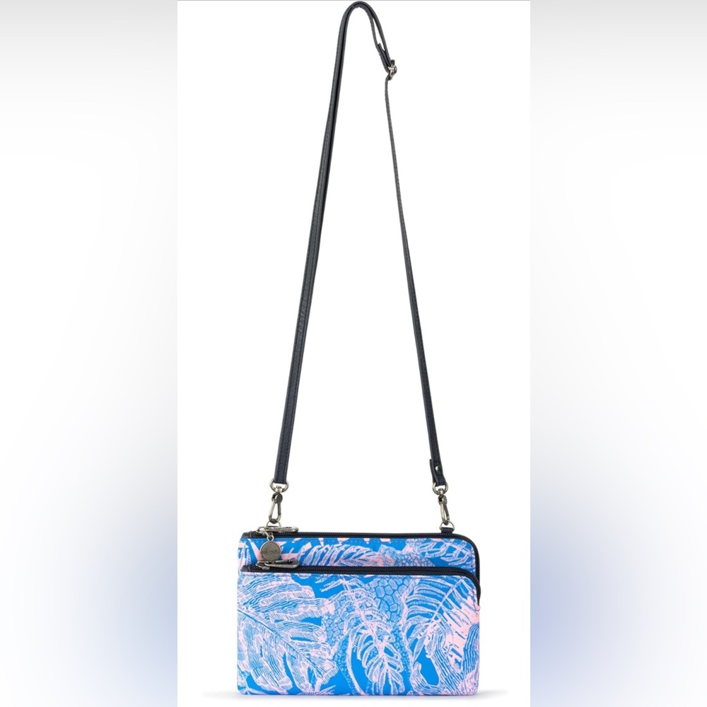 Sakroots Cambria Crossbody Clutch Blue Pink BubblegumWildlife